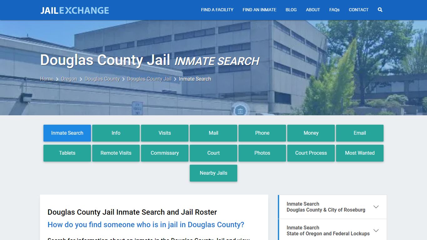 Inmate Search: Roster & Mugshots - Douglas County Jail, OR - Jail Exchange